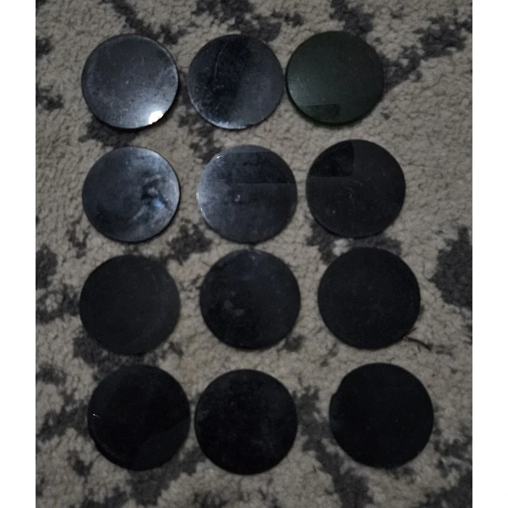 Vintage 1920s–40s Green Shade Glass Welder Lenses 12 Pc Round Replacement Steamp